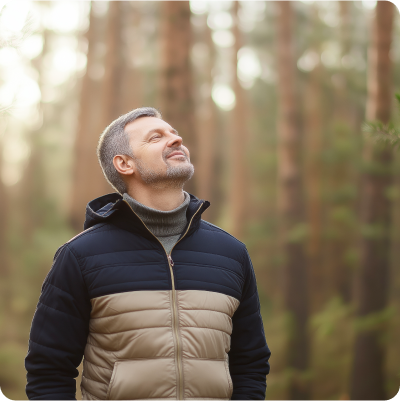 Image homme en promenade