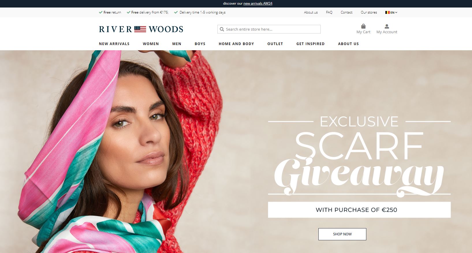 Riverwoods webshop Belgium